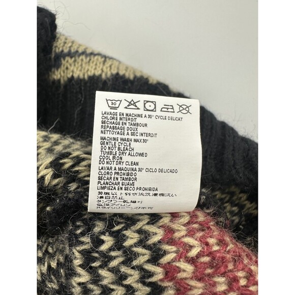 Tequila Solo Wool Mohair Sweater V-Neck Southwest Pattern Oversized Womens Small - Picture 11 of 11